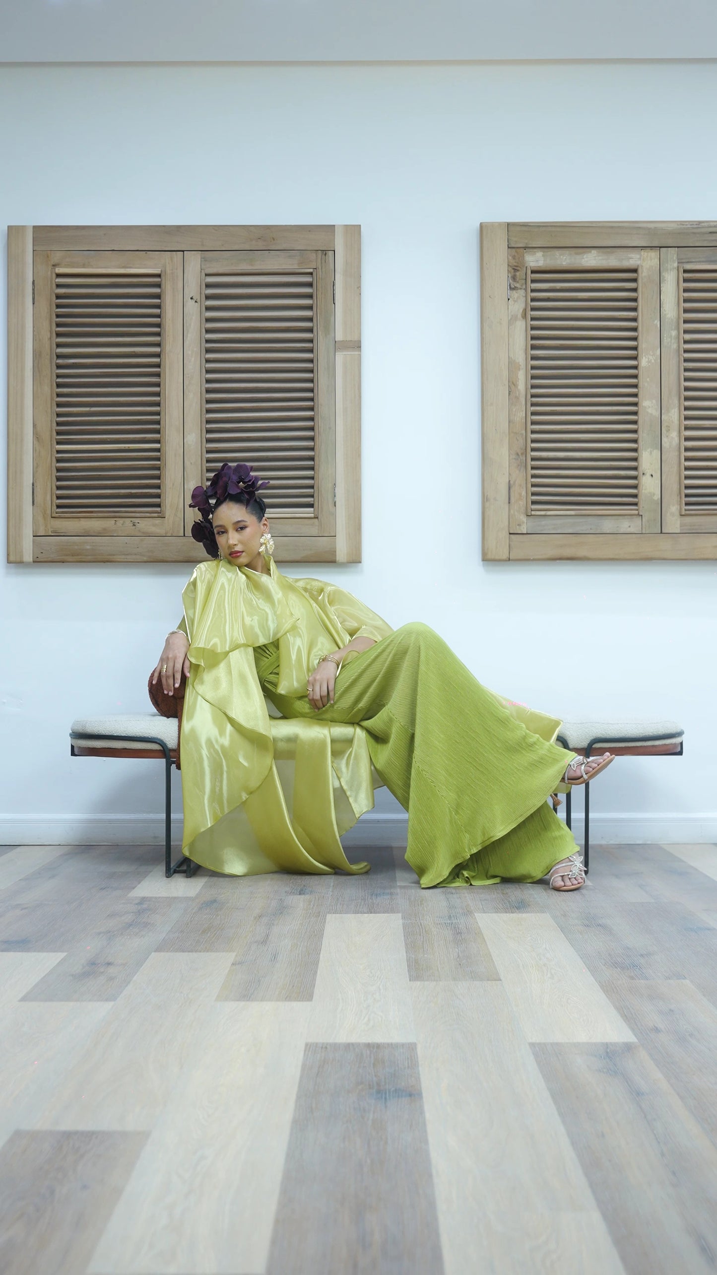 Saeeda Set - Premium : Olive Green