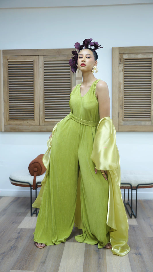 Saeeda Set - Premium : Olive Green