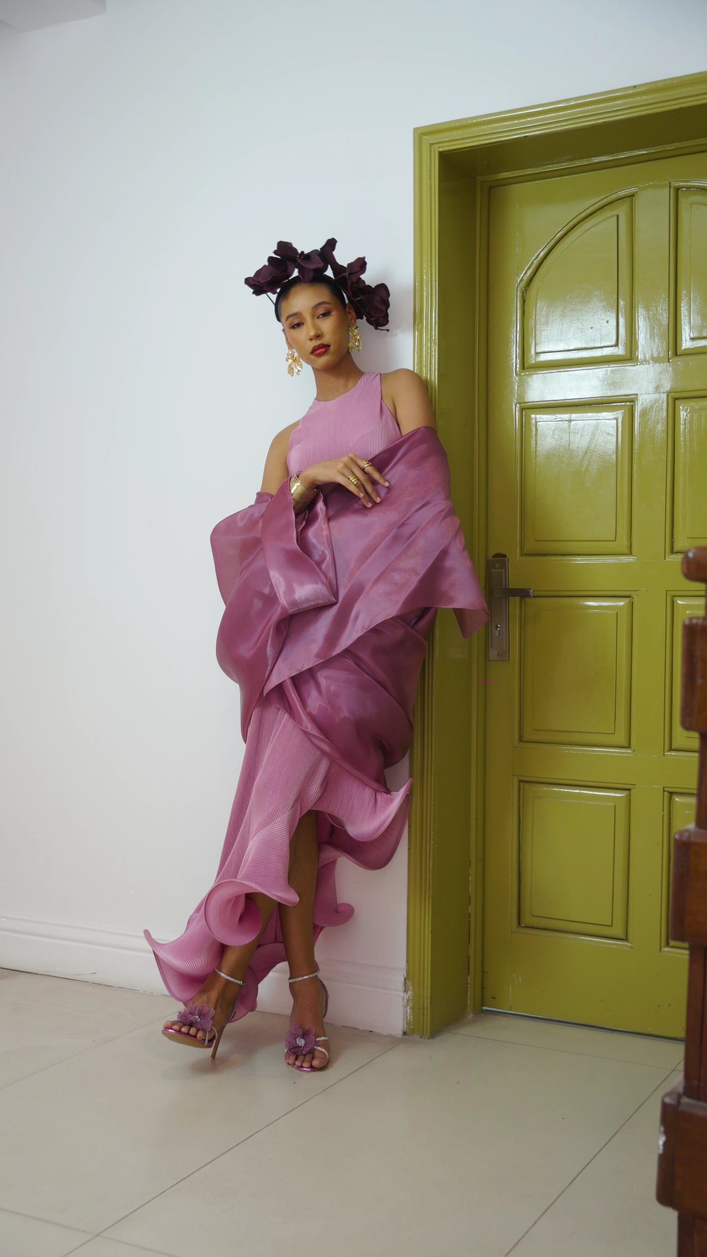 Amariah Dress Set: Onion