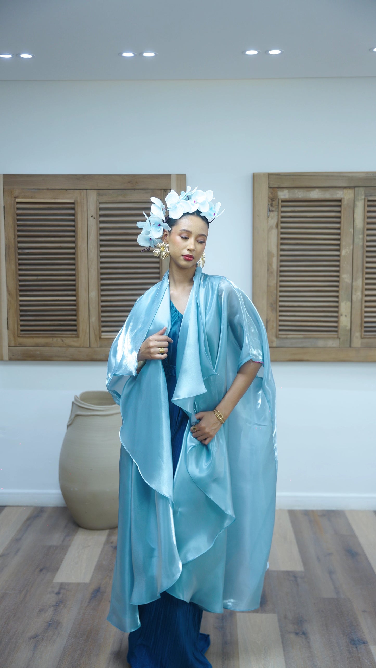 Saeeda Set - Premium : Teal Blue